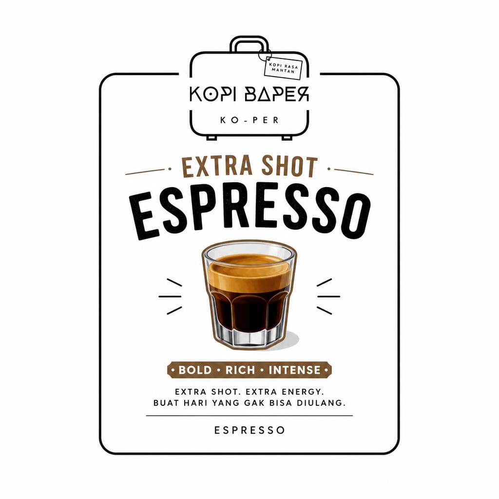Extra Shot Espresso Kopi Baper